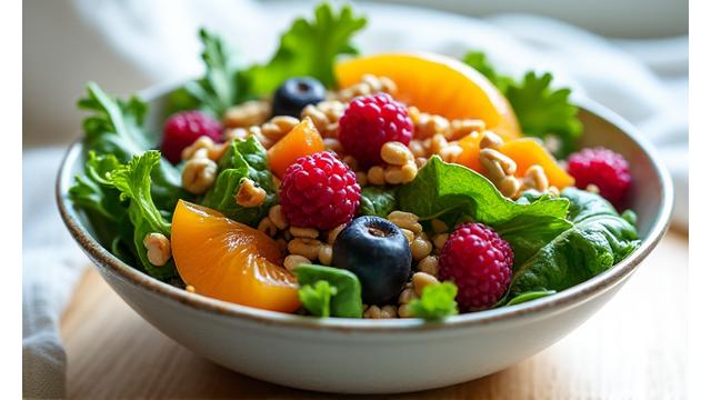 Nutrient-rich salad with vibrant vegetables